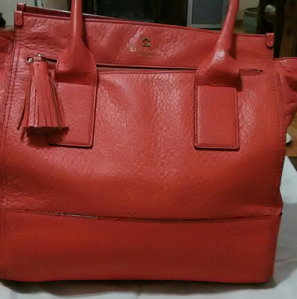 Kate Spade coral pebble tote